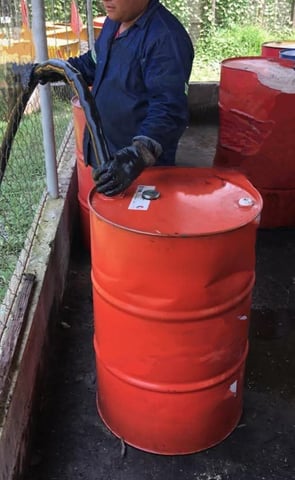 Barril de acopio de hidrocarburos